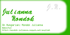 julianna mondok business card